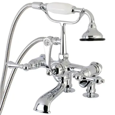 Kingston Brass AE652T1 Auqa Vintage 7-inch Adjustable Clawfoot Tub Faucet with Hand Shower, Polished Chrome Hot Deal