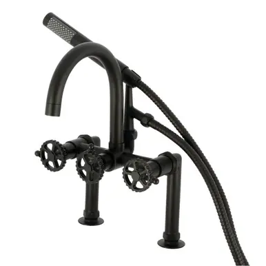 Direct From Factory Kingston Brass AE8100CG Fuller 7-Inch Deck Mount Clawfoot Tub Faucet, - Matte Black