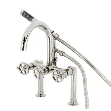 Exclusive Offer Kingston Brass AE8106CG Fuller 7-Inch Deck Mount Clawfoot Tub Faucet, - Polished Nickel