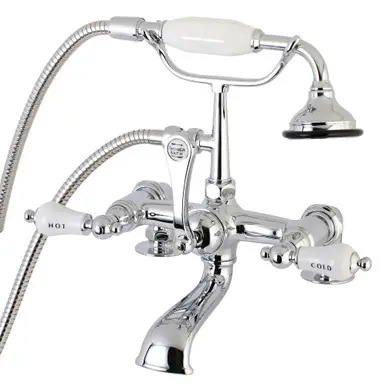 Kingston Brass Aqua Vintage AE208T1 Vintage 7-Inch Tub Faucet with Hand Shower, Polished Chrome Buy Direct