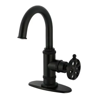 Direct From Factory Kingston Brass Belknap Single-Handle Bathroom Faucet, Matte Black - KSD2210RX