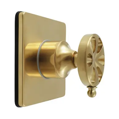 Kingston Brass Belknap Single-Handle Three-Way Diverter Valve with Square Trim Kit, Brushed Brass - KS3047RX Markdown