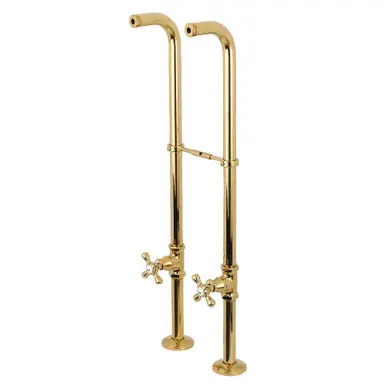 Save Now Kingston Brass CC266S2AX Freestanding Supply Line Package, Polished Brass