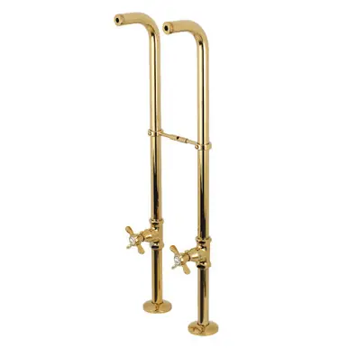 Kingston Brass CC266S2BEX Freestanding Supply Line Package, Polished Brass Sale