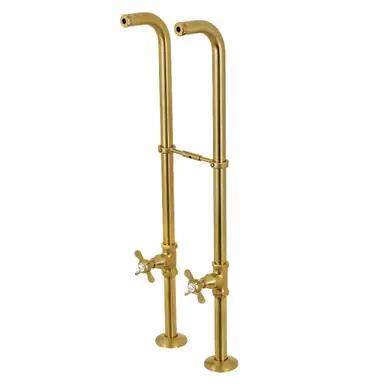 Kingston Brass CC266S7BEX Freestanding Supply Line Package, Brushed Brass Buy Online