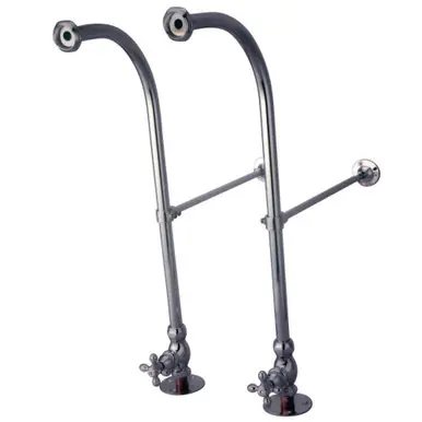 Save Now Kingston Brass CC451MX Rigid Freestand Supplies with Stops, Polished Chrome