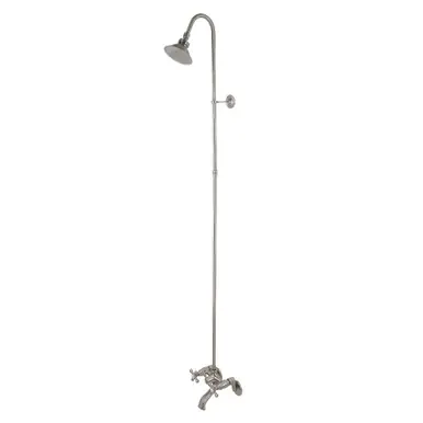 Kingston Brass CCK2678 Vintage Shower Combo, Brushed Nickel Affordable