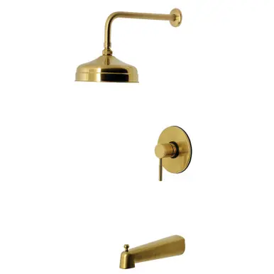 Kingston Brass Concord Single-Handle Pressure Balanced Tub and Shower Faucet, Brushed Brass - KB6337DL Price Cut