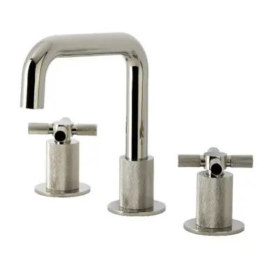 Time-Limited Kingston Brass Convergent Widespread Bathroom Faucet with Push Pop-Up Drain, Polished Nickel - KS1416KNX