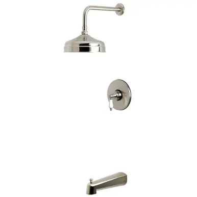 Factory Price Kingston Brass Demure Single-Handle Pressure Balanced Tub and Shower Faucet, Brushed Nickel - KB6338PL