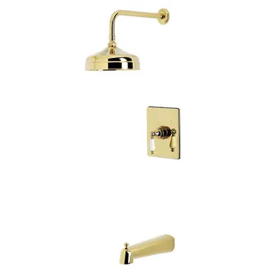 Kingston Brass Demure Single-Handle Pressure Balanced Tub and Shower Faucet, Polished Brass - KB6342PL Direct From Manufacturer