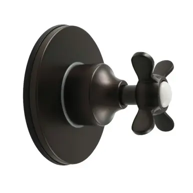 While Supplies Last Kingston Brass Essex Single-Handle Six-Way Diverter Valve with Round Trim Kit, Oil Rubbed Bronze - KS4035BEX