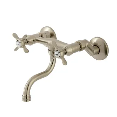 Kingston Brass Essex Wall Mount Bathroom Faucet, Brushed Nickel - KS2118BEX Limited Time