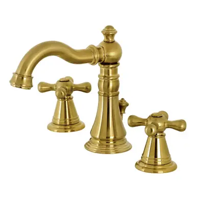 Must Have Kingston Brass Fauceture FSC1973AAX American Classic 8 in. Widespread Two Handle Bathroom Faucet, Brushed Brass