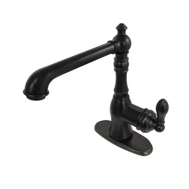 Affordable Kingston Brass Fauceture   FSY7205ACL American Classic Single Handle Bathroom Faucet with Push Pop-Up and Cover Plate, Oil Rubbed Bronze
