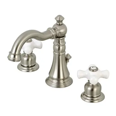Genuine Kingston Brass Fauceture FSC1978PX American Classic Widespread Two Handle Bathroom Faucet, Brushed Nickel