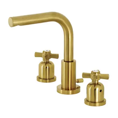 Kingston Brass Fauceture FSC8953ZX 8 in. Widespread Two Handle Bathroom Faucet, Brushed Brass Budget
