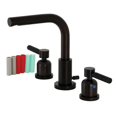 Kingston Brass Fauceture FSC8955DKL 8 in. Widespread Two Handle Bathroom Faucet, Oil Rubbed Bronze Certified