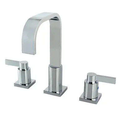 Kingston Brass Fauceture FSC8961NDL NuvoFusion Widespread Two Handle Bathroom Faucet, Polished Chrome Hassle-Free Returns