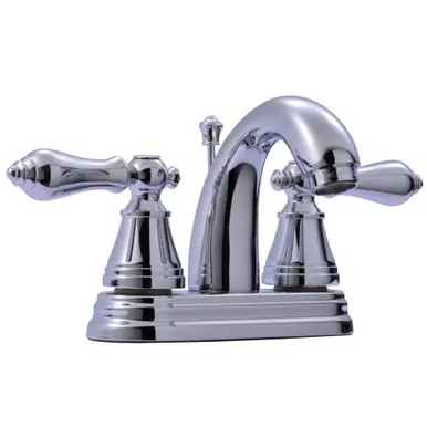 Last Chance Kingston Brass Fauceture FSY7611AL English Classic 4 in. Centerset Bathroom Faucet with Retail Pop-Up, Polished Chrome