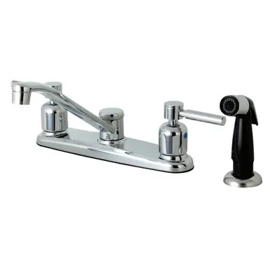 Kingston Brass FB112DL Concord 8-Inch Centerset Kitchen Faucet with Sprayer, Polished Chrome One Day Deal