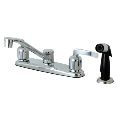 Kingston Brass FB112EFL Centurion 8-Inch Centerset Kitchen Faucet with Sprayer, Polished Chrome Top Pick