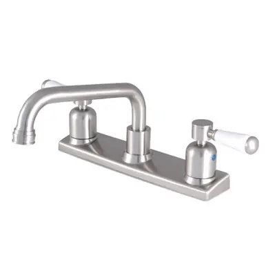 Free Returns Kingston Brass FB2138DPL Paris 8-Inch Centerset Kitchen Faucet, Brushed Nickel