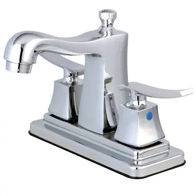 Secure Checkout Kingston Brass FB4641JQL 4 in. Centerset Bathroom Faucet, Polished Chrome