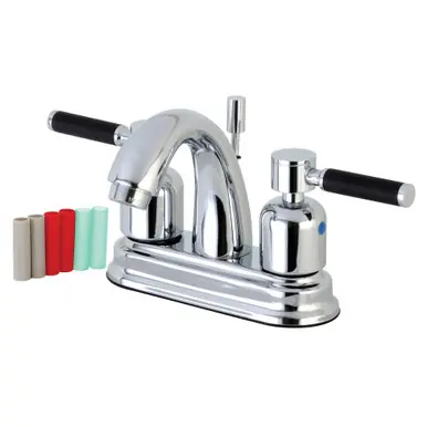 Affordable Kingston Brass FB5611DKL 4 in. Centerset Bathroom Faucet, Polished Chrome