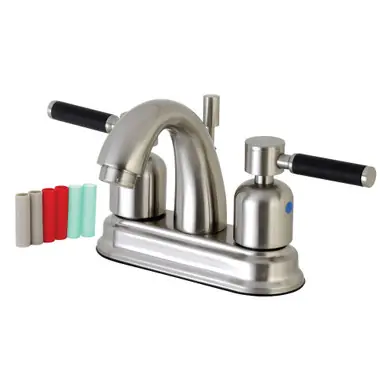 Kingston Brass FB5618DKL 4 in. Centerset Bathroom Faucet, Brushed Nickel Crafted