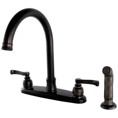 Kingston Brass FB7795FLSP Royale 8-Inch Centerset Kitchen Faucet with Sprayer, Oil Rubbed Bronze Get Yours