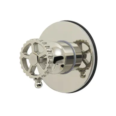 Hassle-Free Returns Kingston Brass Fuller Single-Handle Six-Way Diverter Valve with Round Trim Kit, Polished Nickel - KS4036CG