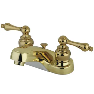 Affordable Kingston Brass GKB252AL 4 in. Centerset Bathroom Faucet, Polished Brass
