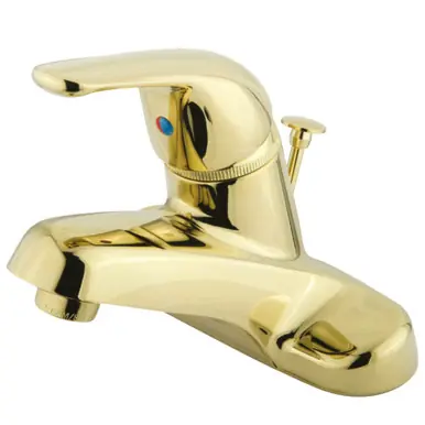 Kingston Brass GKB542B Single Handle 4 in. Centerset Bathroom Faucet, Polished Brass Limited Time