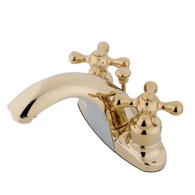 Kingston Brass GKB7642AX 4 in. Centerset Bathroom Faucet, Polished Brass Fan Favorite