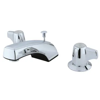 Kingston Brass GKB920B Widespread Two Handle Bathroom Faucet, Polished Chrome Crafted