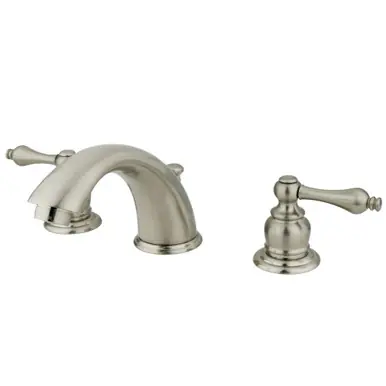 Price Cut Kingston Brass GKB978AL Widespread Two Handle Bathroom Faucet, Brushed Nickel