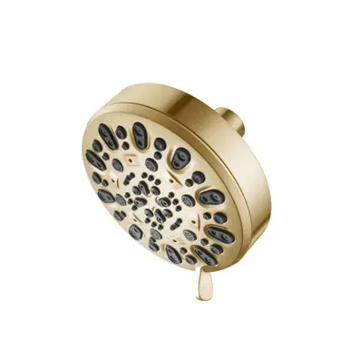 Direct From Factory Flusso 200.6140SB 6-Function ABS Showerhead - Satin Brass
