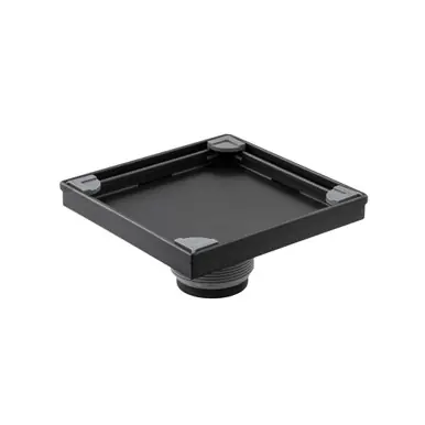 Exclusive Flusso 6" Tile Insert Floor Drain with 2" Outlet in Matte Black - 10.SQD.0606MB