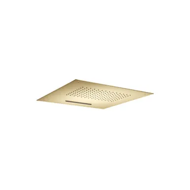 Flusso CSS.15SSB 15" Stainless Steel Flush Mount Rainhead With Cascade Watefall - Satin Brass Get Yours