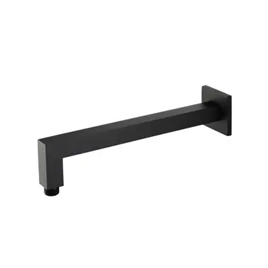 Sale Flusso HS1001SAMB Wall Mount Square Shower Arm - 12" (300mm) - With Flange - Matte Black