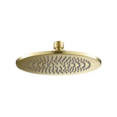 Fast Shipping Flusso HS1002ASB 8" Solid Brass Showerhead / Rainhead - Round - Satin Brass
