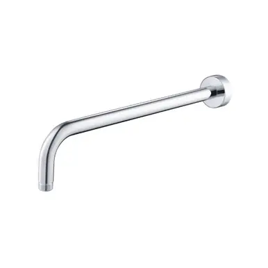 Fan Favorite Flusso HS1012SAMB Wall Mount Round Shower Arm - 16" (400mm) - With Flange - Matte Black