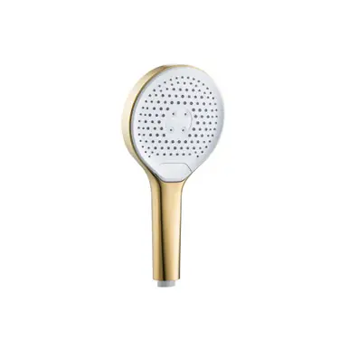 Budget Flusso HS6260SB 3-Function ABS Hand Held Shower Head - 125mm - Satin Brass