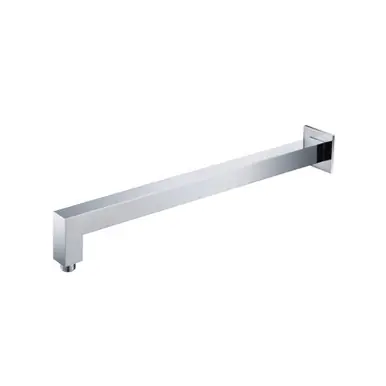 Secure Checkout Flusso HS1080CP Wall Mount Square Shower Arm - 20" - With Flange - Chrome