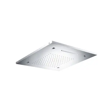 Editor’s Pick Flusso MSS.20SCP 20" Stainless Steel Flush Mount Rainhead With Cascade Watefall & Mist Flow - Chrome