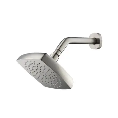 Trending Flusso RHW.7CBN 7" Rain Head with 8" Arm - Brushed Nickel