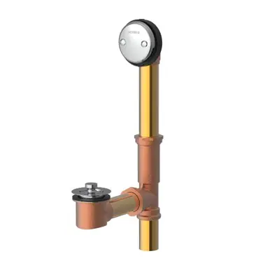 Exclusive Gerber G004185276 Classics Lift & Turn Drain for Standard Tub with Retaining Ring - Chrome