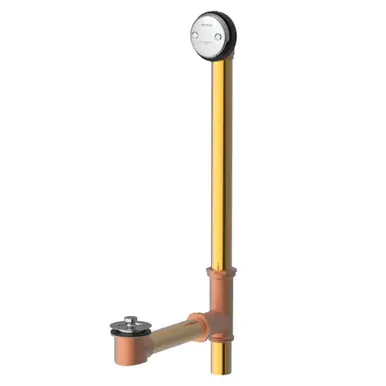 Brand New Gerber G004185388 Classics Lift & Turn Drain for Roman Tub with "Clean Out Here" Faceplate - Chrome