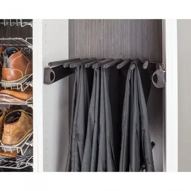 Weekend Sale Hardware Resources PPR-1814-PC Polished Chrome 18'' Pant Rack for 14 Inch Deep Closet System